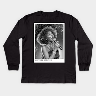 Vintage Classic Whitney Houston Singer Kids Long Sleeve T-Shirt